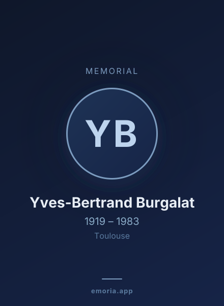 Memorial portrait of Yves-Bertrand Burgalat