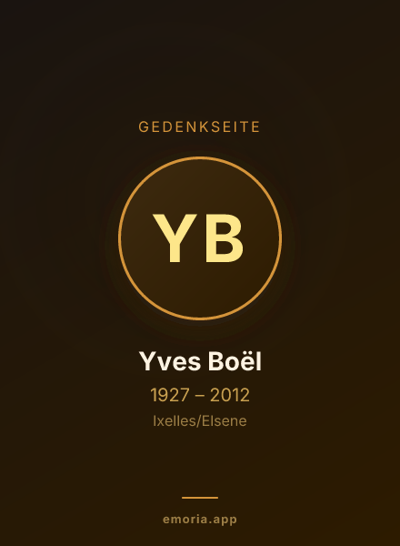 Gedenkportrait von Yves Boël