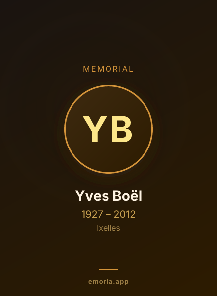 Memorial portrait of Yves Boël