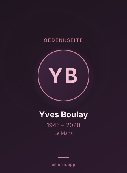 Gedenkportrait von Yves Boulay