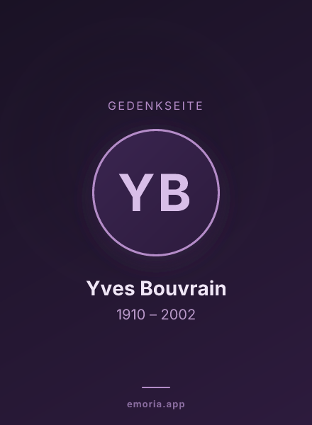 Gedenkportrait von Yves Bouvrain