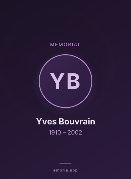 Memorial portrait of Yves Bouvrain