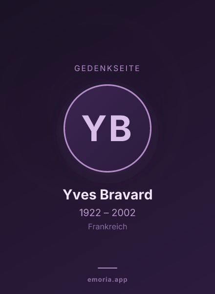 Gedenkportrait von Yves Bravard