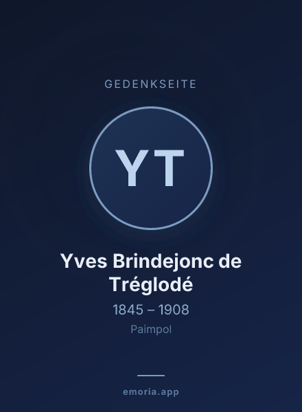 Gedenkportrait von Yves Brindejonc de Tréglodé