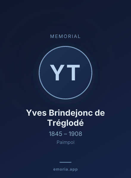 Memorial portrait of Yves Brindejonc de Tréglodé