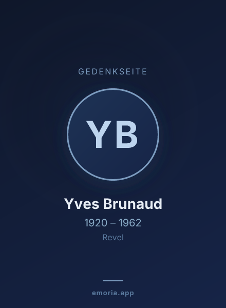Gedenkportrait von Yves Brunaud
