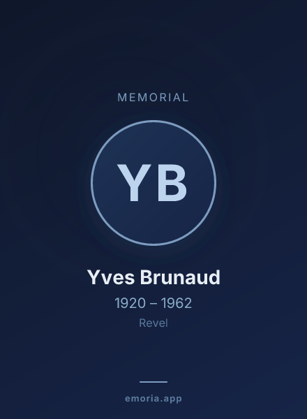 Memorial portrait of Yves Brunaud