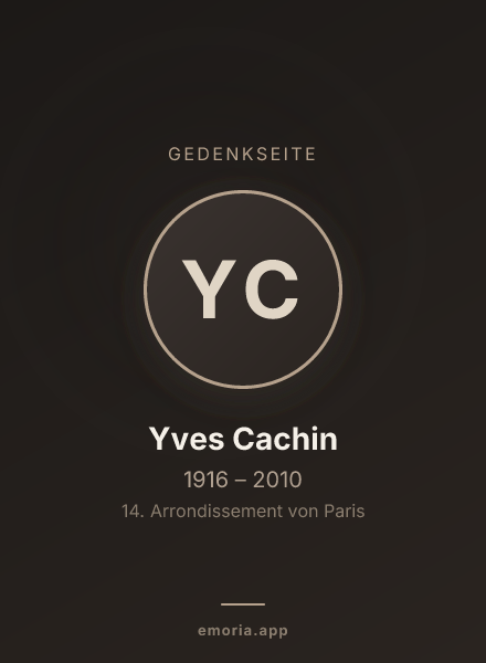 Gedenkportrait von Yves Cachin