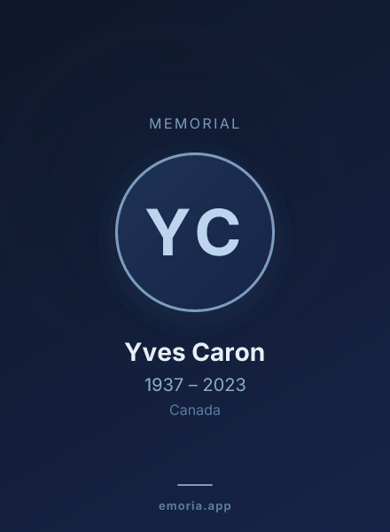 Memorial portrait of Yves Caron