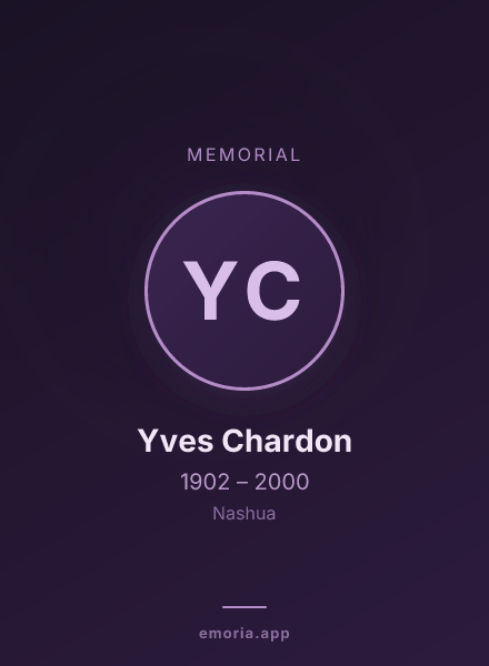 Memorial portrait of Yves Chardon
