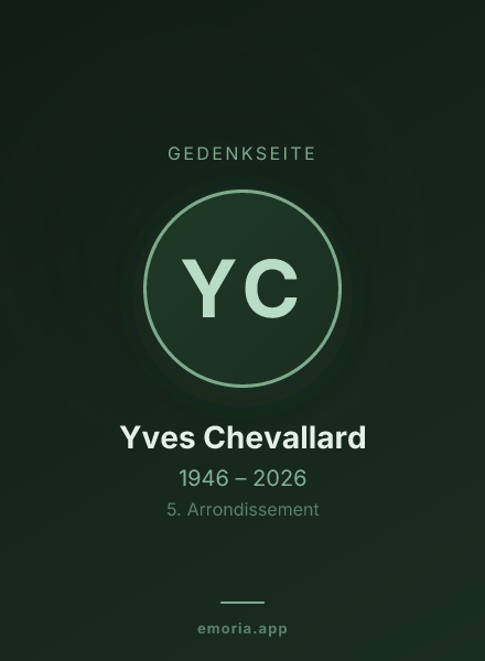 Gedenkportrait von Yves Chevallard