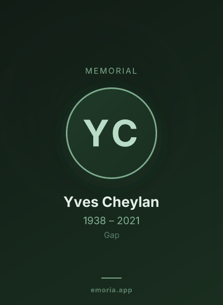 Memorial portrait of Yves Cheylan