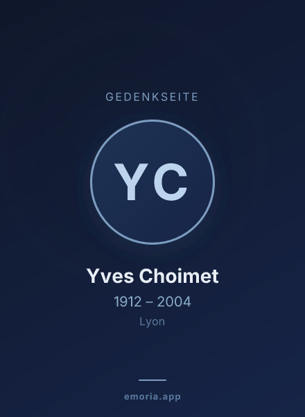 Gedenkportrait von Yves Choimet