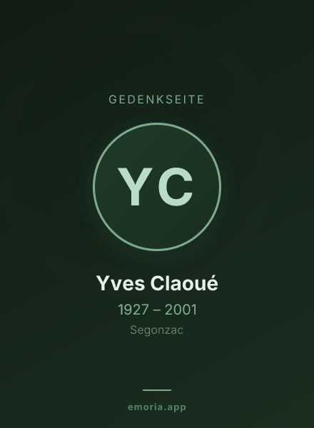Gedenkportrait von Yves Claoué