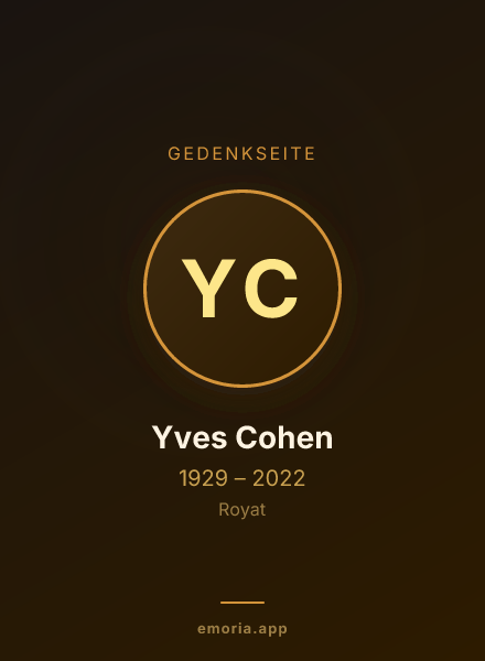 Gedenkportrait von Yves Cohen