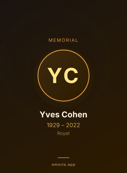 Memorial portrait of Yves Cohen