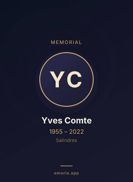 Memorial portrait of Yves Comte