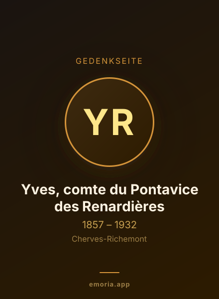 Gedenkportrait von Yves, comte du Pontavice des Renardières