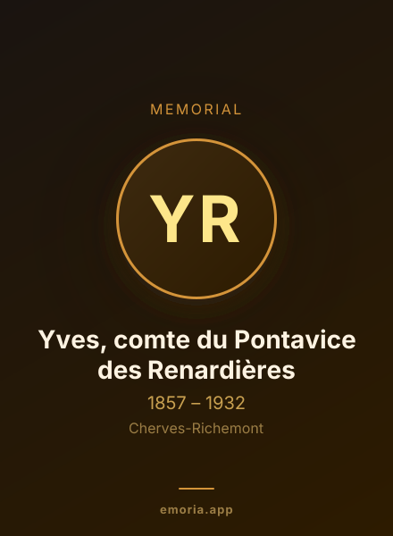 Memorial portrait of Yves, comte du Pontavice des Renardières