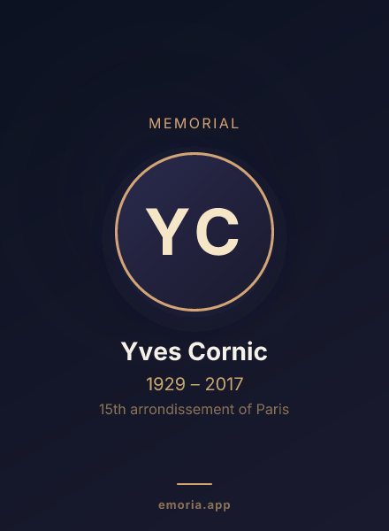 Memorial portrait of Yves Cornic