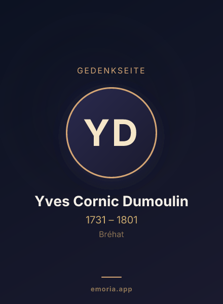 Gedenkportrait von Yves Cornic Dumoulin