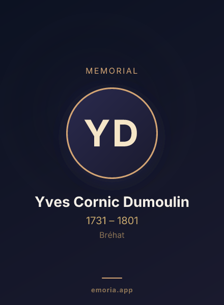 Memorial portrait of Yves Cornic Dumoulin