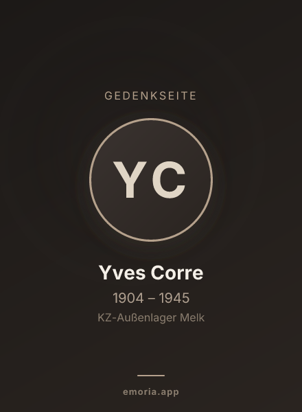 Gedenkportrait von Yves Corre