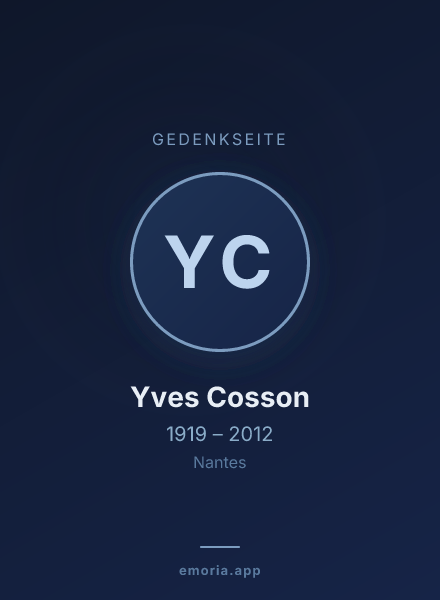 Gedenkportrait von Yves Cosson