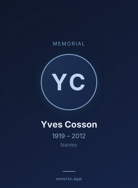 Memorial portrait of Yves Cosson