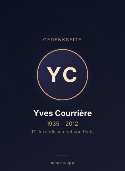Gedenkportrait von Yves Courrière