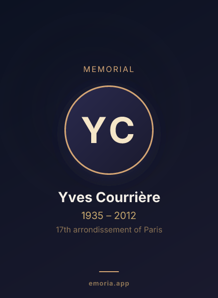 Memorial portrait of Yves Courrière