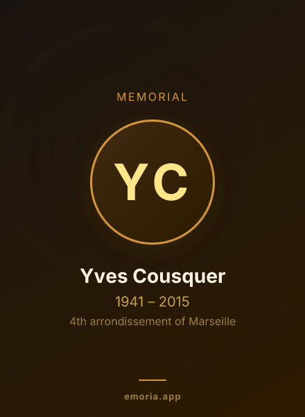 Memorial portrait of Yves Cousquer