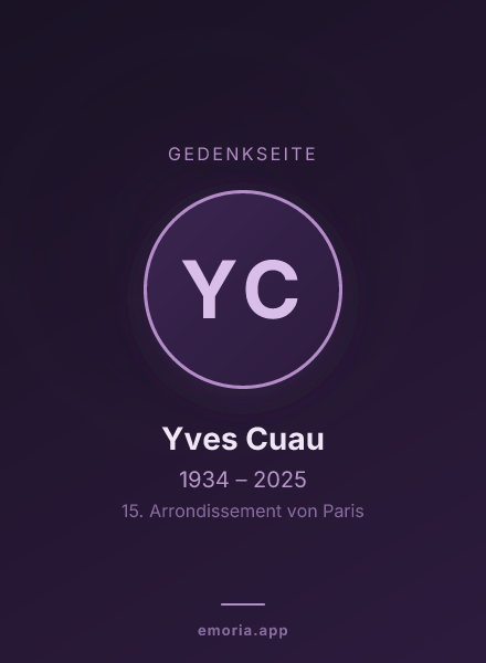 Gedenkportrait von Yves Cuau