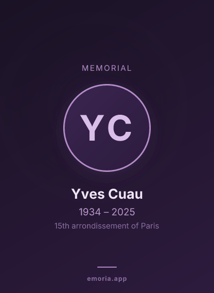 Memorial portrait of Yves Cuau