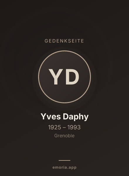 Gedenkportrait von Yves Daphy