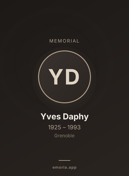 Memorial portrait of Yves Daphy