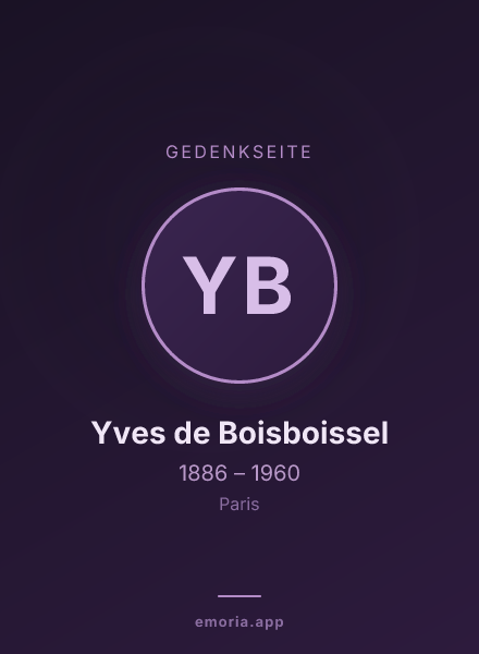 Gedenkportrait von Yves de Boisboissel