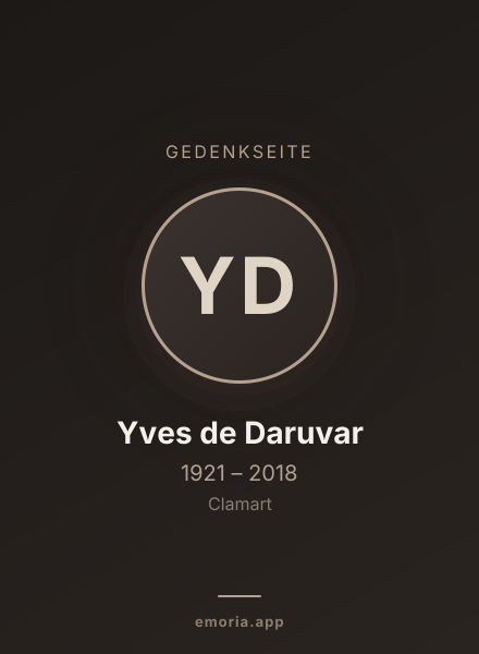 Gedenkportrait von Yves de Daruvar