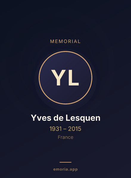 Memorial portrait of Yves de Lesquen
