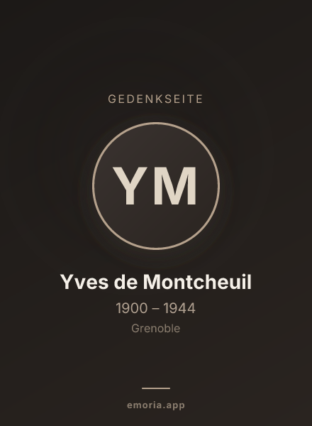 Gedenkportrait von Yves de Montcheuil
