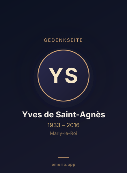 Gedenkportrait von Yves de Saint-Agnès
