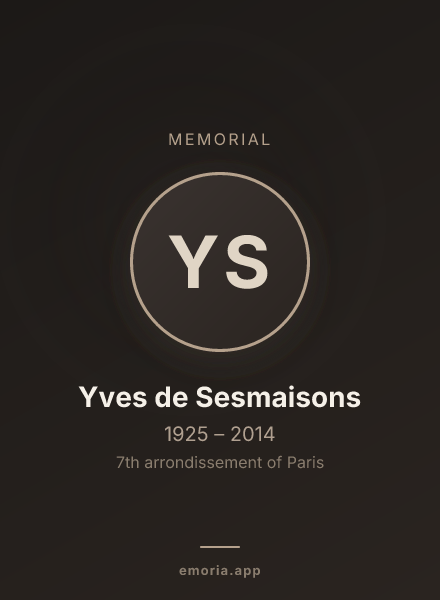 Memorial portrait of Yves de Sesmaisons