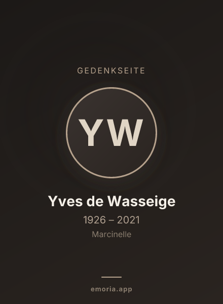 Gedenkportrait von Yves de Wasseige