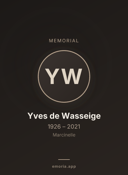 Memorial portrait of Yves de Wasseige