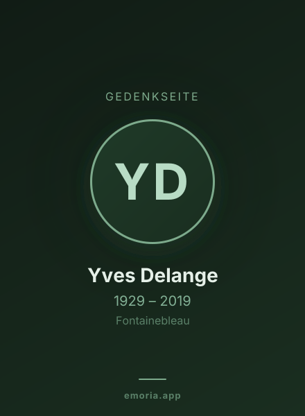 Gedenkportrait von Yves Delange