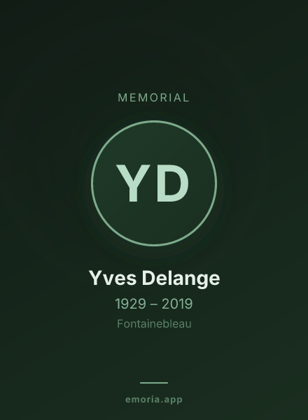 Memorial portrait of Yves Delange