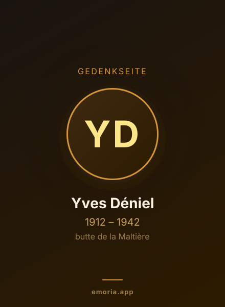Gedenkportrait von Yves Déniel