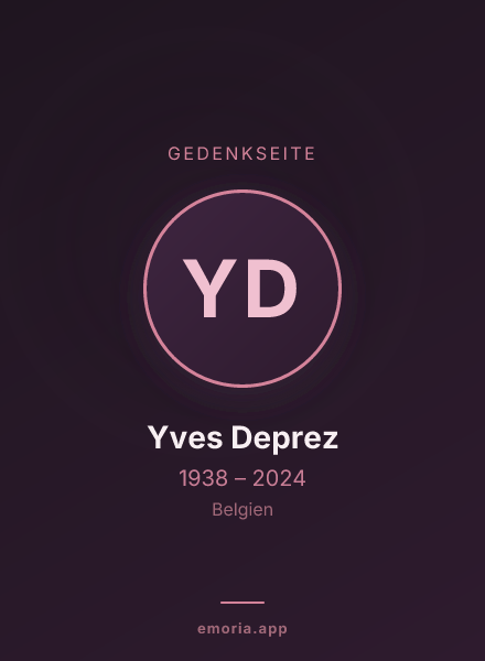 Gedenkportrait von Yves Deprez