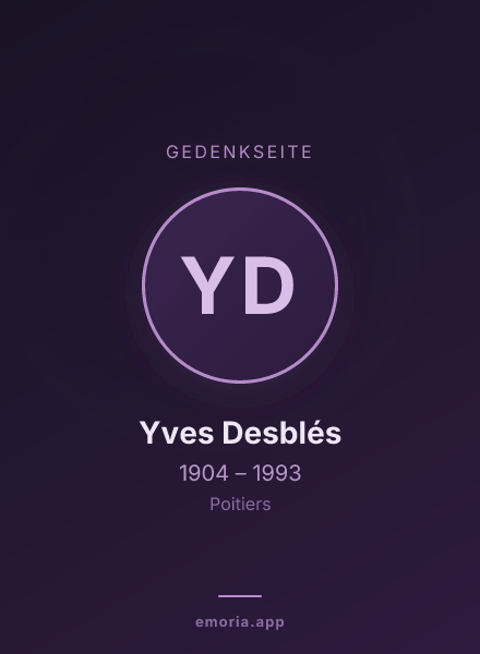 Gedenkportrait von Yves Desblés
