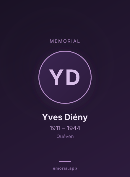 Memorial portrait of Yves Diény